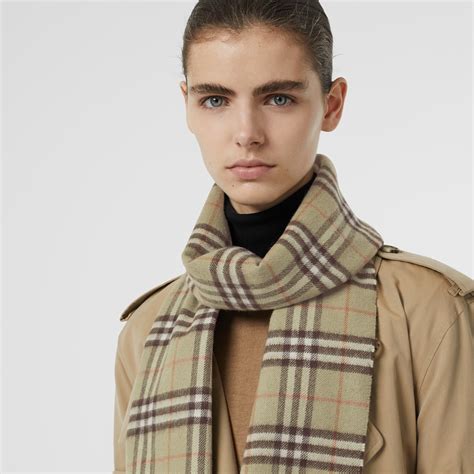 burberry mini classic vintage check cashmere scarf|authentic burberry cashmere scarf.